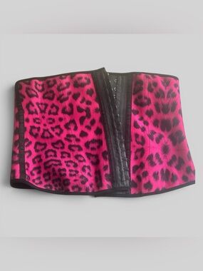 Ann Chery Hot Pink Leopard Print Waist Trainer adjustable mobwife coquette